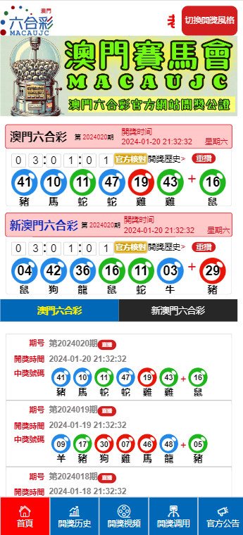 六开彩澳门开奖结果查询表 |精选资料解析大全